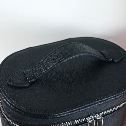 Large-capacity PU leather cosmetic box with internal storage box, customizable names and letters, travel portable cosmetic bag