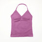 NCLAGEN Impact Longline Trägertop Sport Yoga Weste Damen Fitness Tank Top Gym Schöner offener Rücken BH Laufen Workout Neckholder