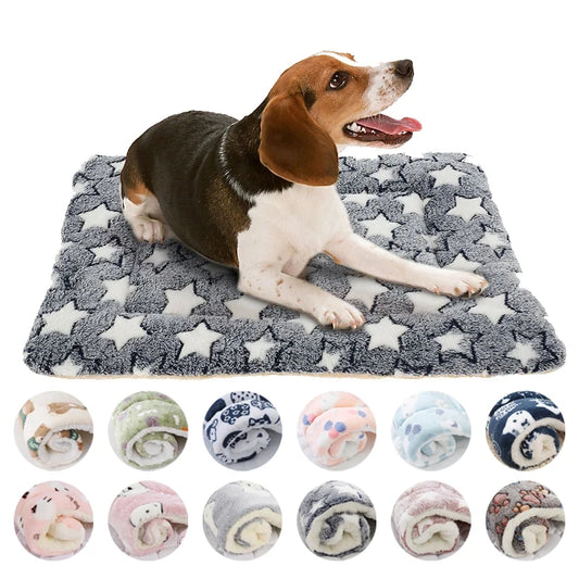 Flanell-Haustierschlafmatte Hundebett Katzenstreu Welpenbett Hundesofa Schönes Matratzenkissen für kleine große Hundedecke für den Winter