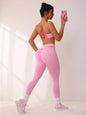 Sexy Backless Sports Bra with Lifted Butt and Color Block Design - Women's Yoga Pants Set for Outdoor Activities