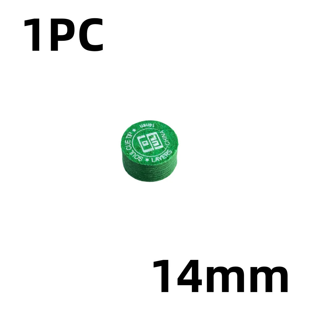 2/1PCS 14mm Billiards Pool Cue Tips 8 Layers M/H Hardness For Billiard Soul Cue Head Snooker Tips