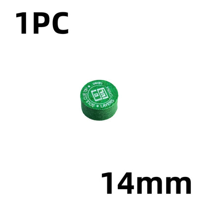2/1PCS 14mm Billiards Pool Cue Tips 8 Layers M/H Hardness For Billiard Soul Cue Head Snooker Tips