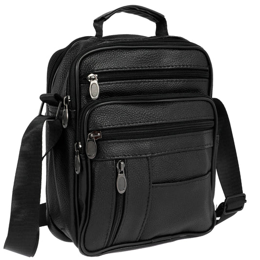 Men's PU Leather Crossbody Shoulder Bag – Summer Travel Chest Bag