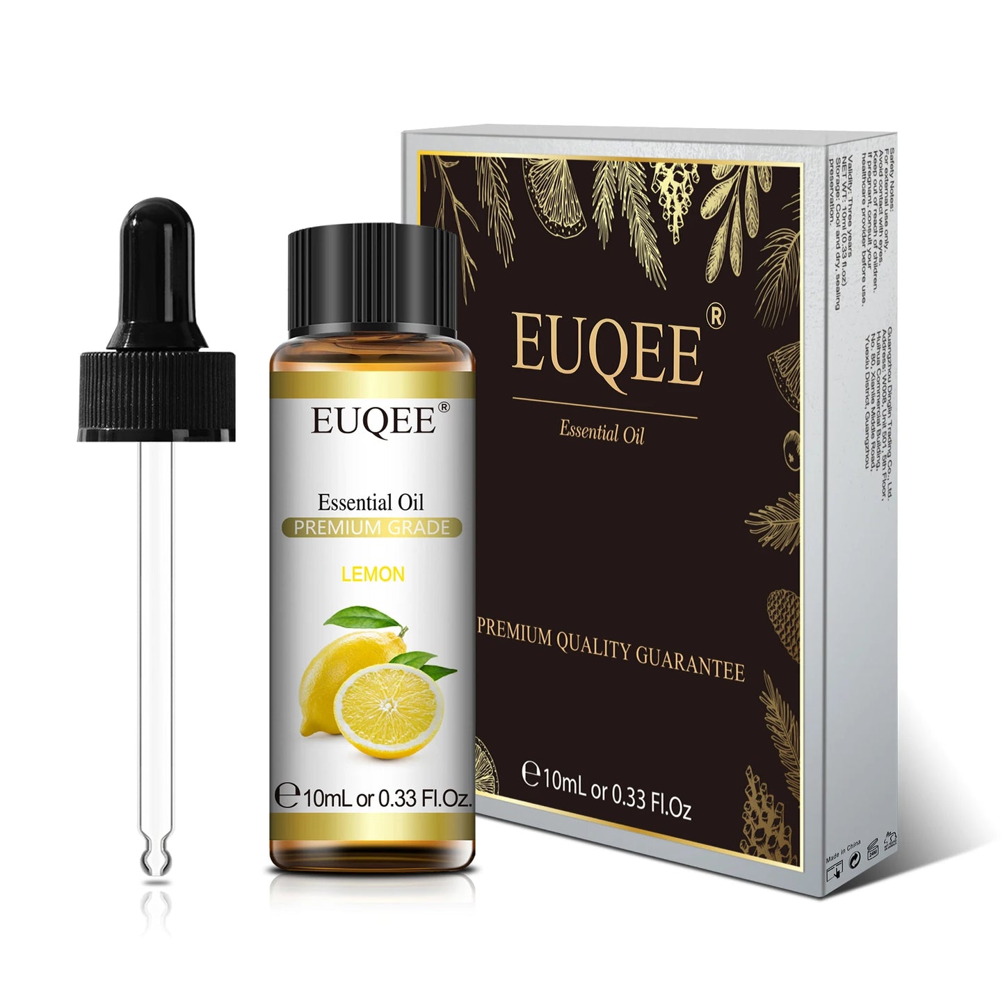 EUQEE 10ml Reines Natürliches Ätherisches Öl Lavendel Jasmin Eukalyptus Vanille Sandelholz Süße Orange Zitrone Oregano Neroli Duft