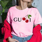 High Quality Women's T Shirt Letter Printed Daily Blouse Tops Summer Classic Style Short Sleeve Female Harajuku Y2K Tee