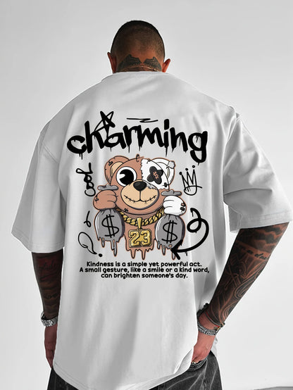 Men's Teddy Bear Money Print T-Shirt | Street Style