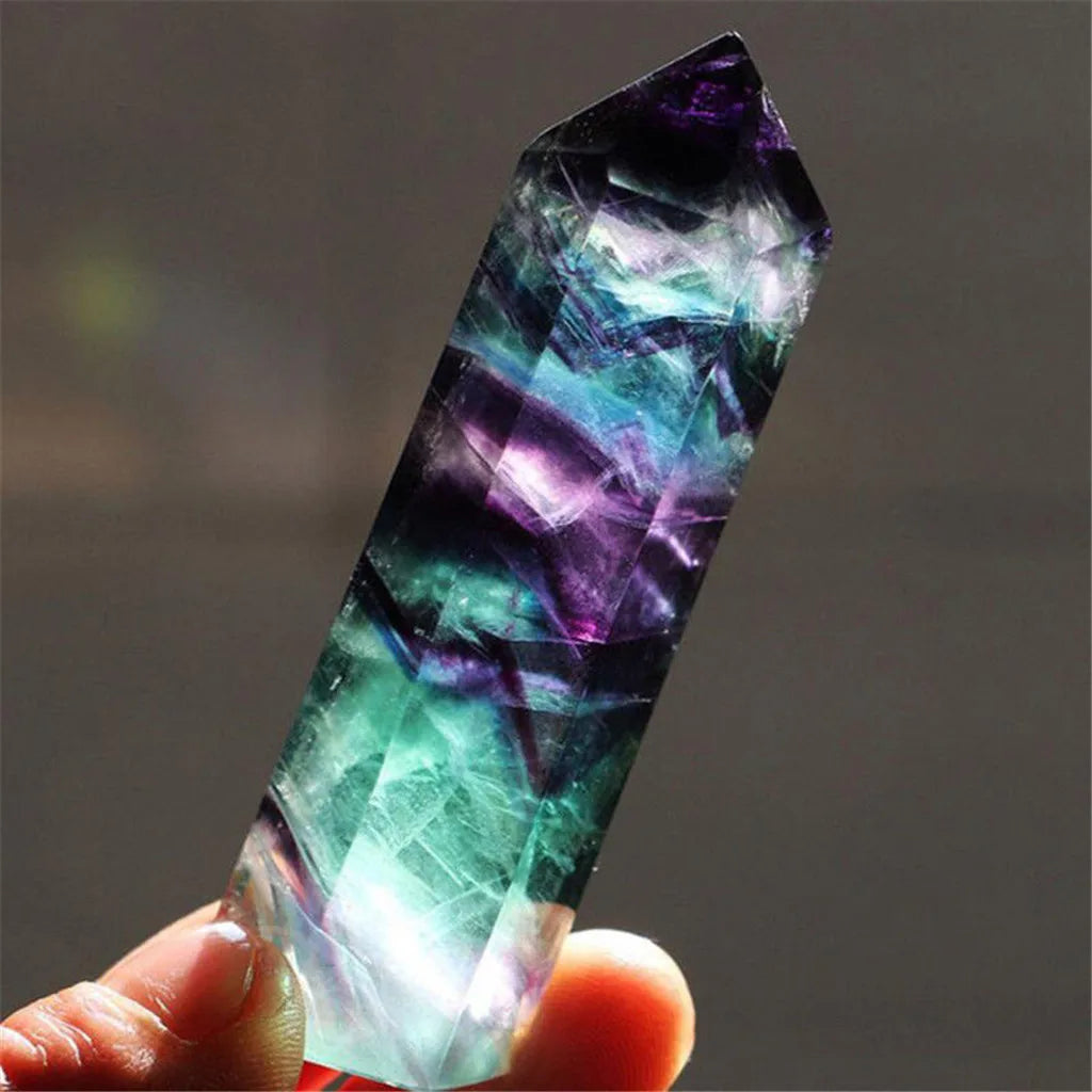 Natural Fluorite Crystal Hexagonal Wand 4-7CM