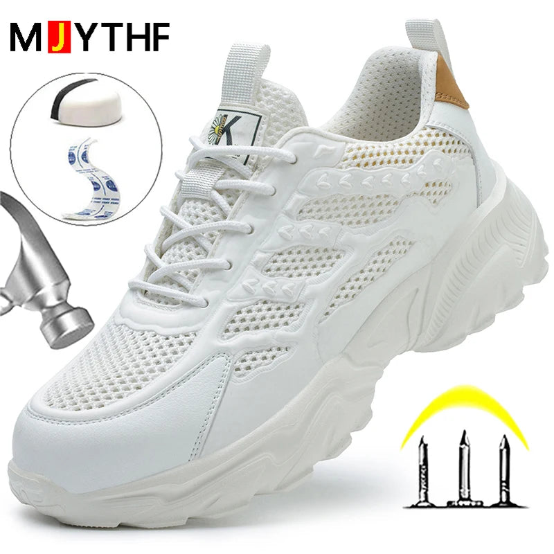 Breathable Mesh Safety Shoes Lightweight Work Sneakers