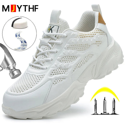 Breathable Mesh Safety Shoes Lightweight Work Sneakers