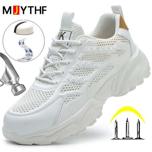 Breathable Mesh Safety Shoes Lightweight Work Sneakers