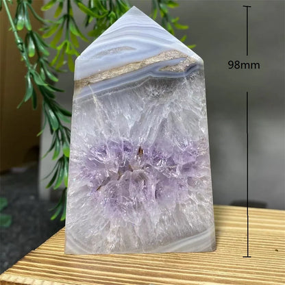 Amethyst Tower Raw Quartz Crystal Wand – Wicca Decor