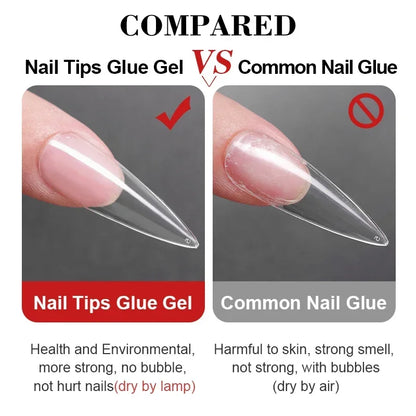 CONTIGO Nail Tips Glue Gel UV LED Glue for False Nails Gellac 7.5ml Manicure Hybrid Gel Nail Polish Multifunction Strong Enamel