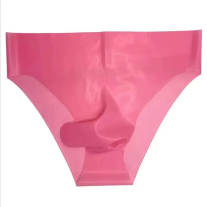 Herren Sexy Latex Unterwäsche Nahtlose Scheiden-Slips Durchsichtige Sissy-Höschen Paar Dessous Niedrige Taille Erotische Unterhosen