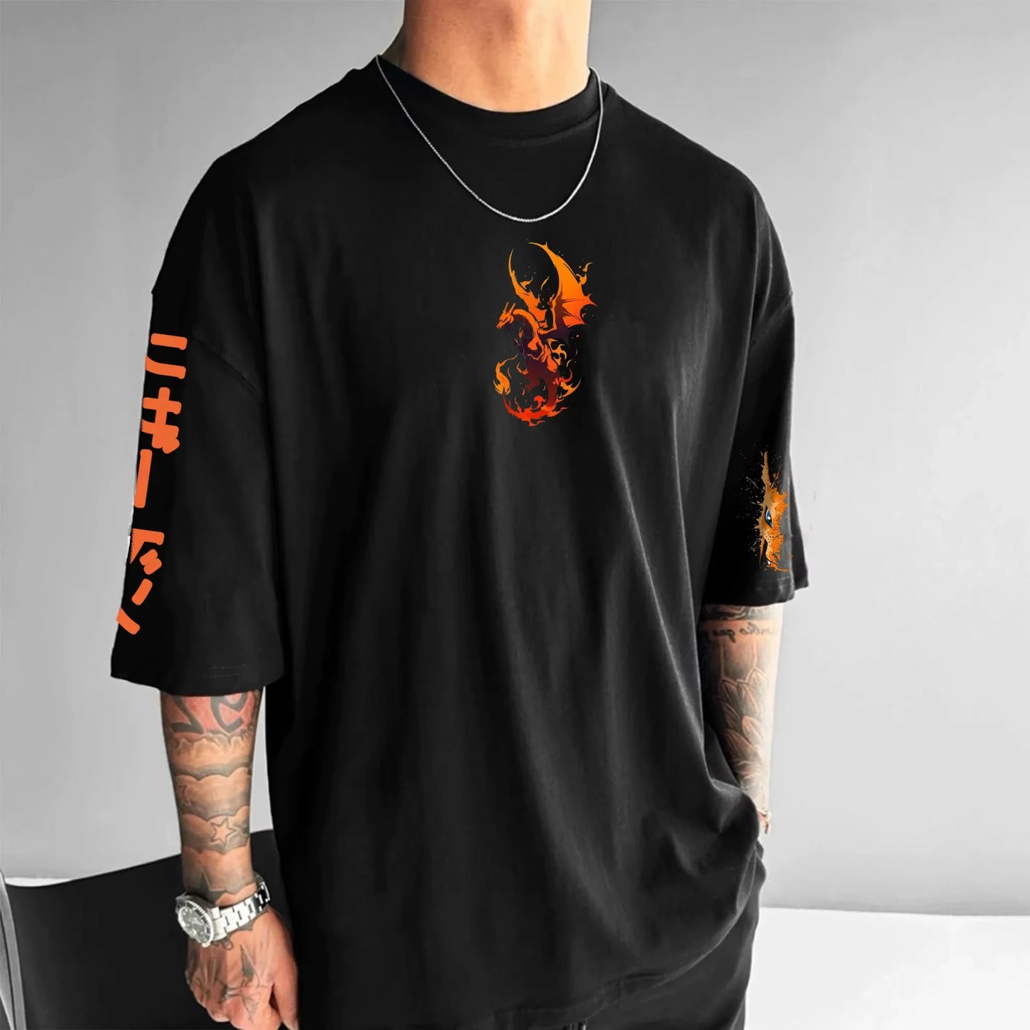 Pokémon Anime Peripheral T-shirt 2025 Summer New Men's and Women's Street Loose Casual Large Harajuku Parent-child Outfit Top