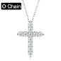 3mm 4mm 5mm Moissanite Cross Necklace GRA Certified S925 Silver Jesus Pendant Neck Chain for Women Engagement Bridal Fine Jewely