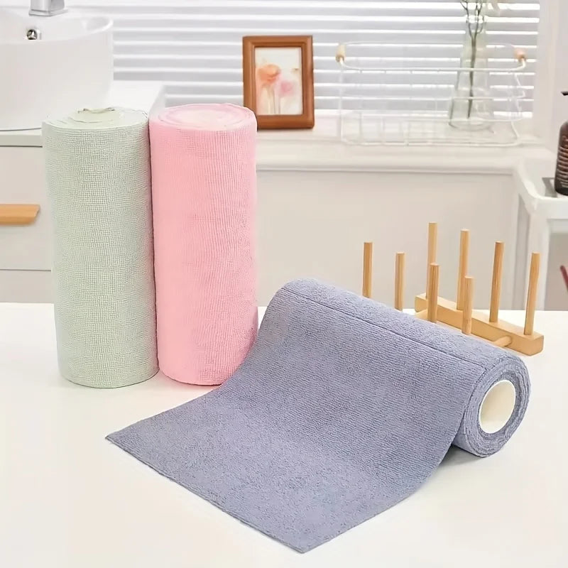 Microfiber Dishcloth Double-Sided Kitchen Cloth - 20 Sheets
