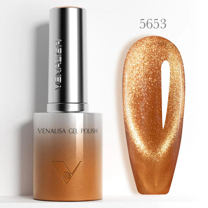 Venalisa TPO Free Hema Free 10ml Winter Nails Warm Coffee Cat Eye Nail Gel Polish Magnet Soak Off UV LED Semi Permanent Nail Gel