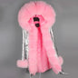 MAOMAOKONG Brand Long Winter Jacket Women Outwear Thick Parkas Natural Real Fox Fur Collar Coat Hooded Pink Female Clothing
