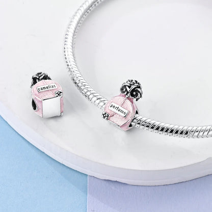 Charm 925 Sterling Silver Pink Pendant Charm Fit Original Charm Bracelet Necklace Beads DIY Jewerlry Accessories