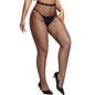 Women Fishnet Open Crotch Suspender Tights XXXL