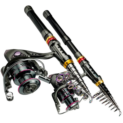 Carbon Fiber Fishing Rod & Reel Combo 1.8-3.6m features