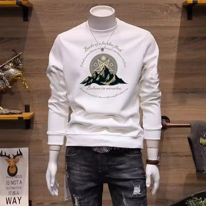 Men's Cotton Long Sleeve Heavy Tshirt Sweater