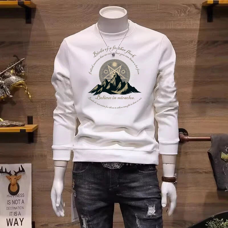 Men's Cotton Long Sleeve Heavy Tshirt Sweater