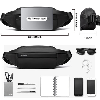 Men's Waterproof Crossbody Shoulder Bag – Travel Sports Fanny Pack Waist Bag