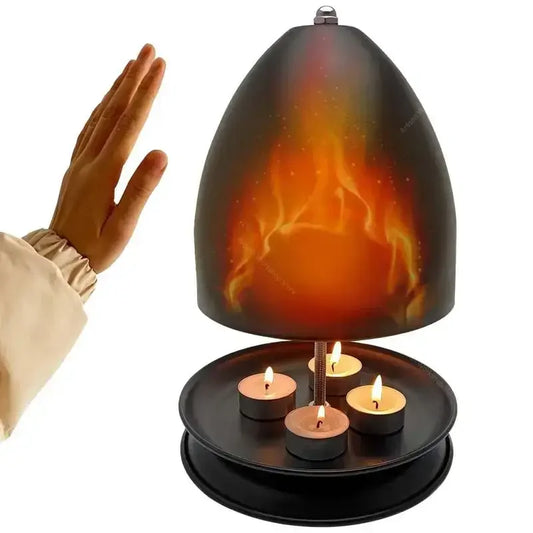 Tea Light Oven Tealight Candle Heater Double-Walled Metal Radiator Candle Heater Hand Warmer For Home Study Office Living Room
