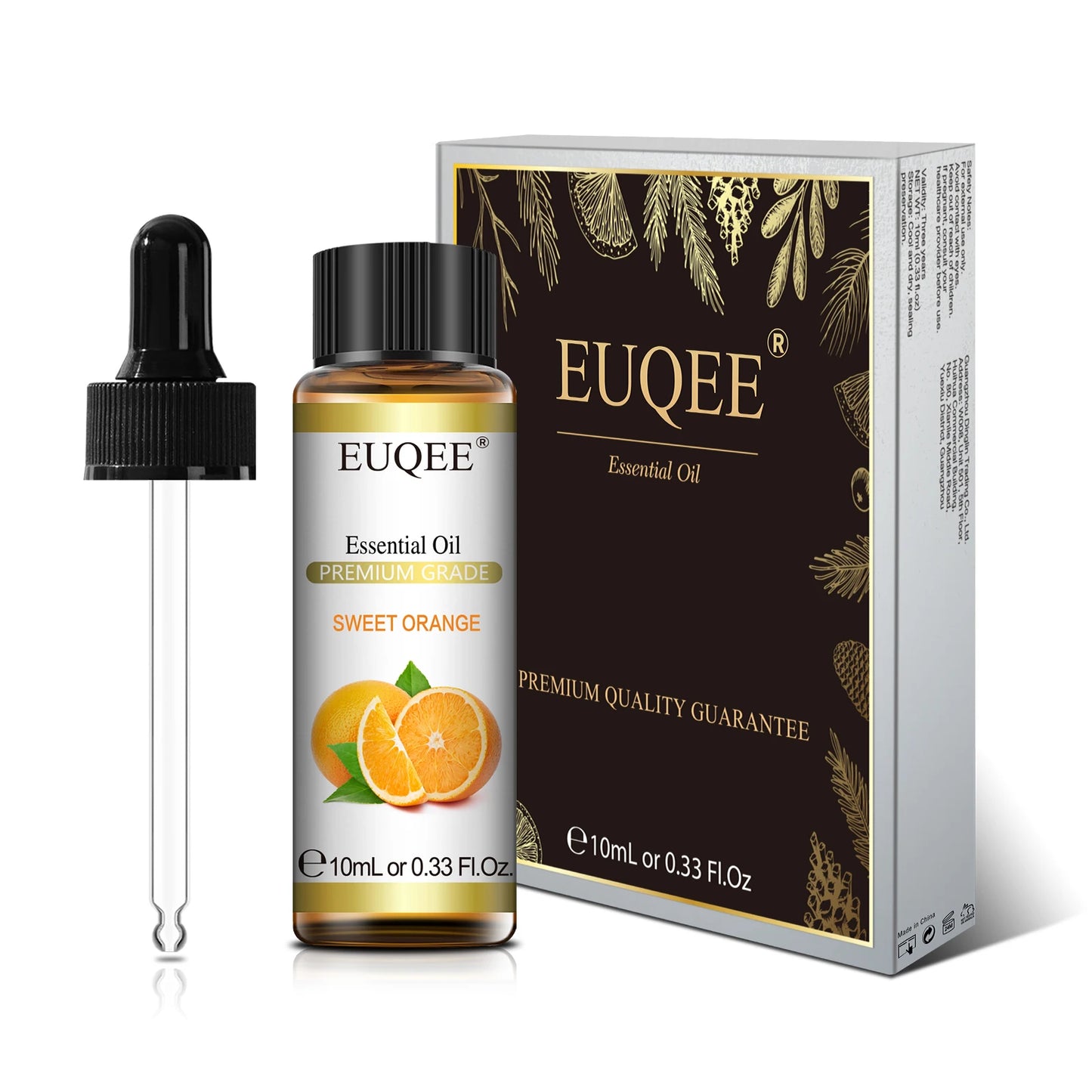 EUQEE 10ml Reines Natürliches Ätherisches Öl Lavendel Jasmin Eukalyptus Vanille Sandelholz Süße Orange Zitrone Oregano Neroli Duft