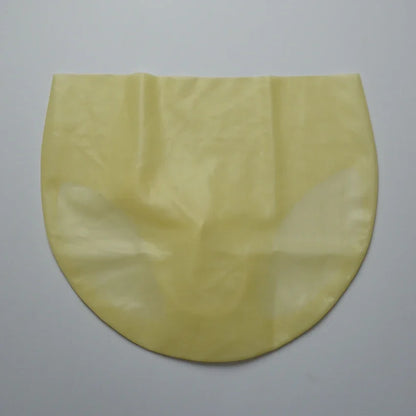 Yellow fabric swatch on a gray background