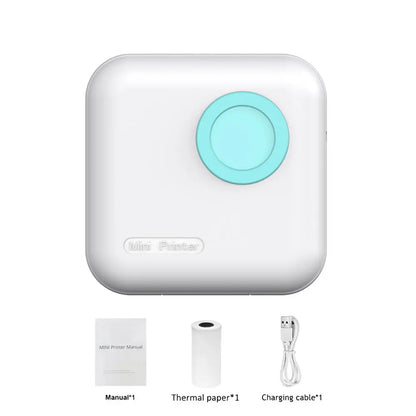 Mini HD Portable Label Thermal Printer Endurance Bluetooth Printer for Student Error Title Note Wrong Pocket Inkless Printing