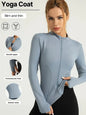 Fitnessjacke, Damen eng anliegendes, schnell trocknendes Oberteil, Herbstkollektion 2025, langärmeliger Sonnenschutz-Stehkragen, Sport Pilates