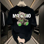 2025 Fashion Pure Cotton Printed Pure Cotton Bear Printed Short-sleeved T-shirt for Men and Women Women's Plus Size Clothes