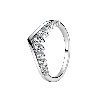 New 925 Sterling Silver Rings Stackable Infinite Heart Red Enamel for Women Mom Original Silver 925 Wedding Ring Jewelry Gift