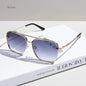 2025 Metal Punk Big Frame Sunglasses for Men Women Cool Driving Glasses Brand Design Square Sun Glasses Goggles UV400 Eyewear