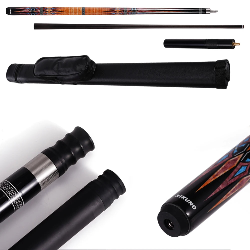 Carbon Fiber Billiard Cue 58-inch 11.5mm/1/2 Split 12.5mm American