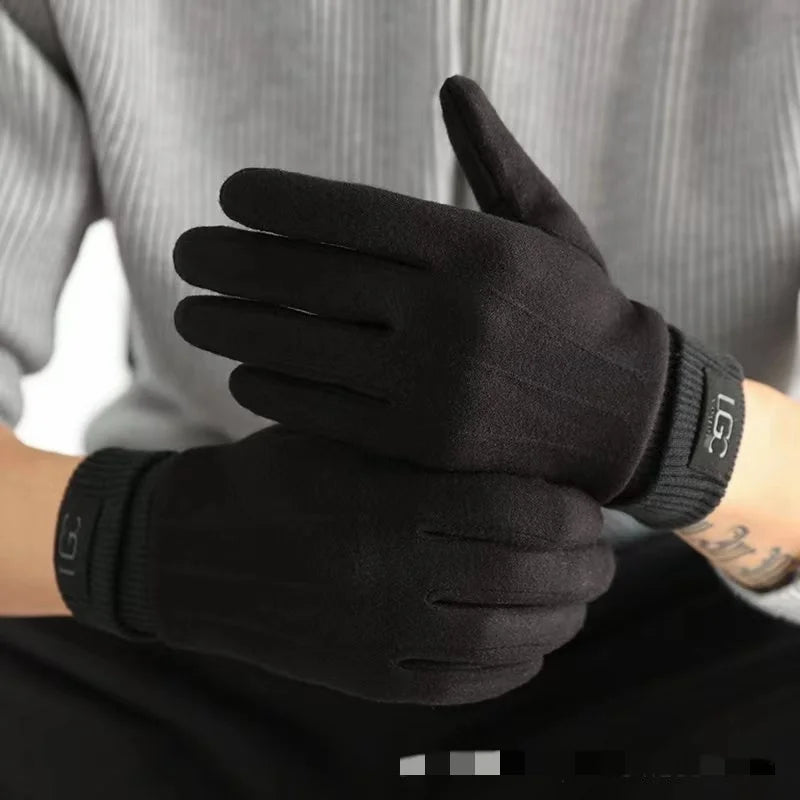 Winter Cashmere Gloves for Women Warm Touch Screen Gloves Cold Protection Full Finger Mittens Outdoor Cycling Thick Woolen Glove