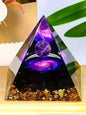 Amethyst Crystal Ball Pyramid - Stress Relief Decor