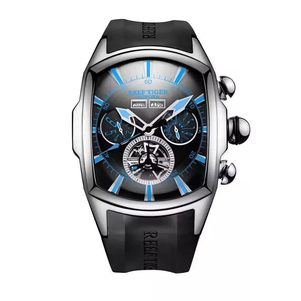 Reef Tiger Tourbillon Automatic Watch – Wine Barrel