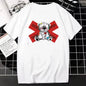 Kaufen Sie modische T-Shirts, kurzärmelige T-Shirts mit Sommer-Buchstabenmuster, lockere und atmungsaktive Eltern-Kind-Freizeit-T-Shirts