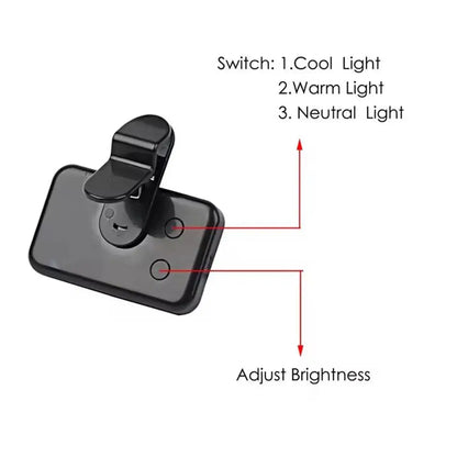 LED Selfie-Licht für iPhone, iPad, Handy, Laptop, Clip-Blitz, Füll-Video, Foto-Ringlicht, Fotolampe