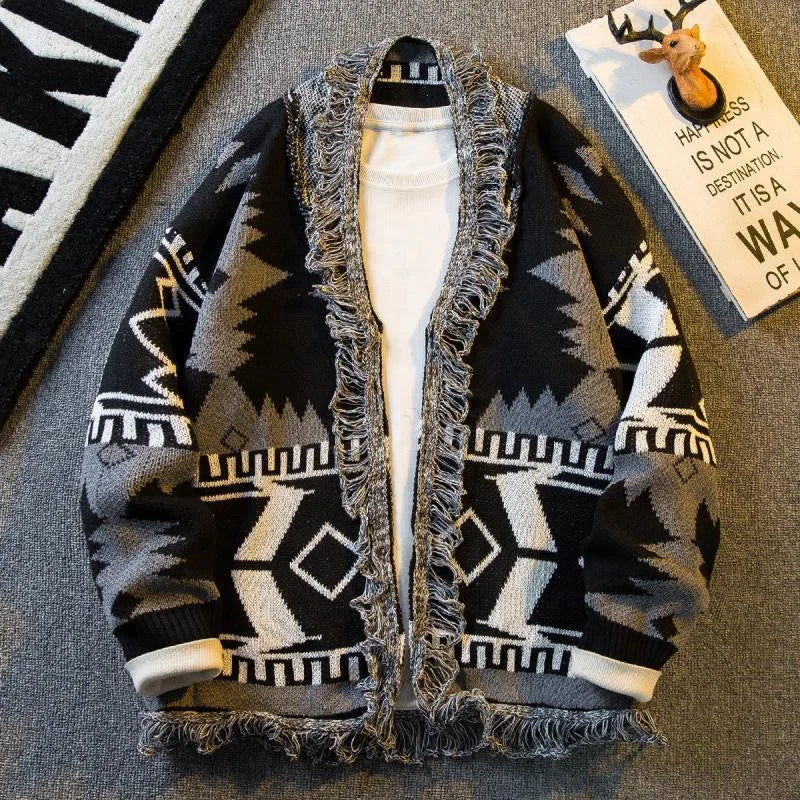 Autumn/winter New Fashion Thicken Warm Knitted Sweater Men's Casual Loose Sports Retro Plus Size High Quality Cardigan Sweater