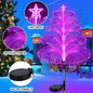1PC Outdoor Solar Garden Lights 7 Colors Variable Solar Stake Jellyfish Reed Lights Solar Outdoor Color Changing Lights