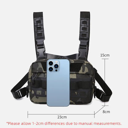 Anglerweste Angeltasche Herren Camo Angelköder Utility Brusttasche Bauchtasche Outdoor Bergsteigen Camping Wandern Jagen