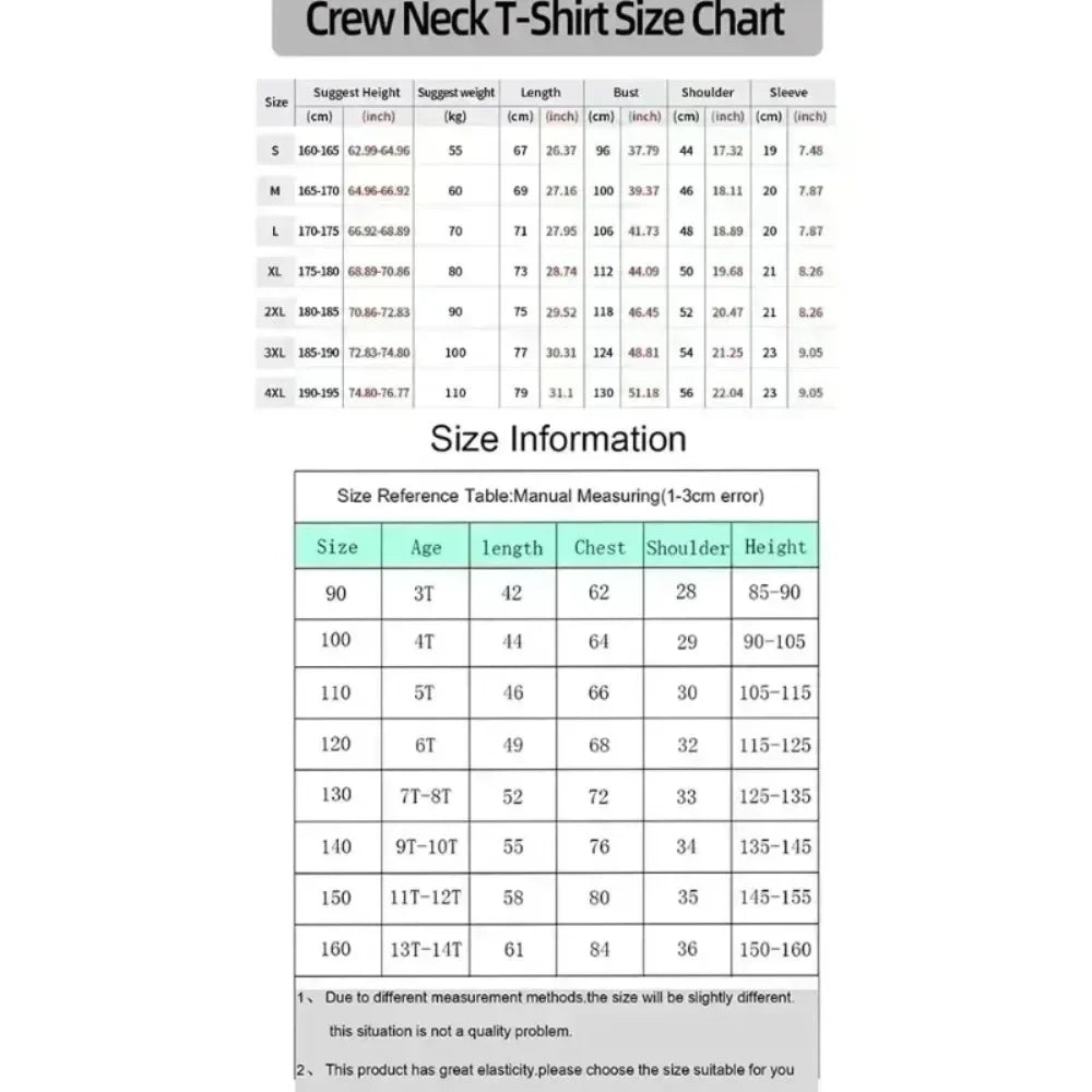 One Piece Men's T-shirt Killer Summer and Autumn Japanese Anime Boy Children's Short-sleeved Retro Loose Parent-Child Outfit