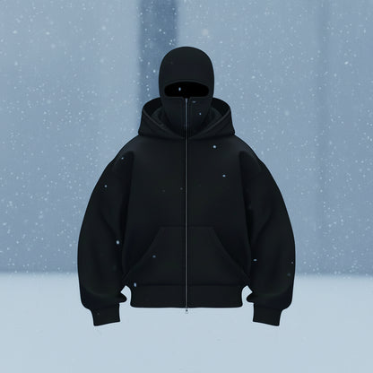 2025 Autumn and Winter New Men's and Women's Casual Sportswear With Hooded Mask Design, Sporty and Fashionable Plus Size Hoodie