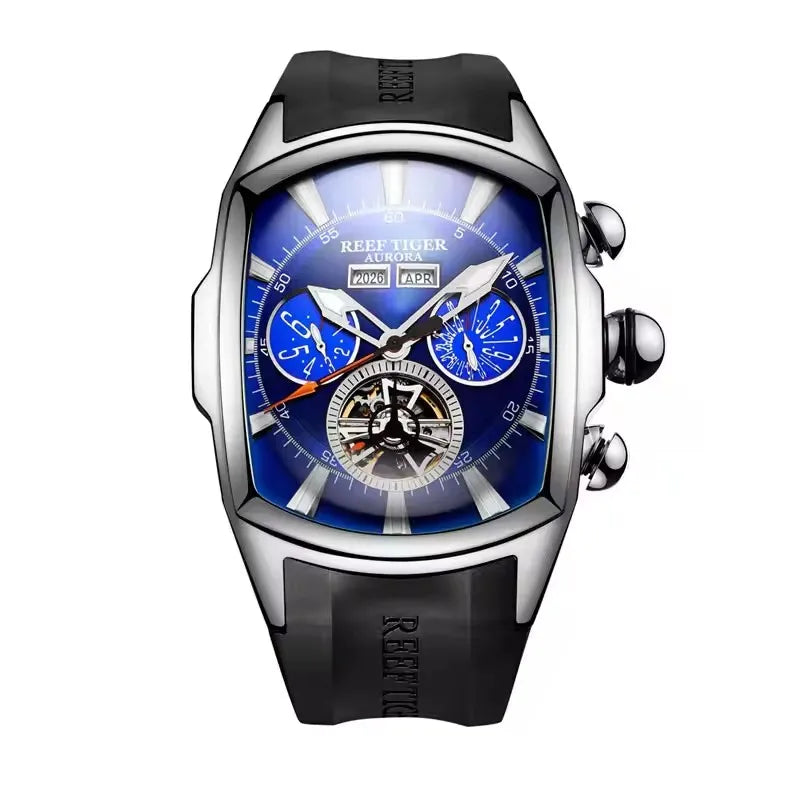 Reef Tiger Tourbillon Automatic Watch – Wine Barrel