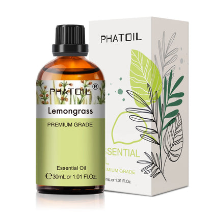 PHATOIL 1 Stk. Ätherisches Aromatherapieöl 30ml Zitrone Eukalyptus Lavendel Bergamotte Jasmin Wacholder Rose Vanille Ätherisches Aromaöl