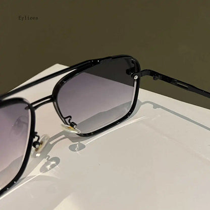 2025 Metal Punk Big Frame Sunglasses for Men Women Cool Driving Glasses Brand Design Square Sun Glasses Goggles UV400 Eyewear